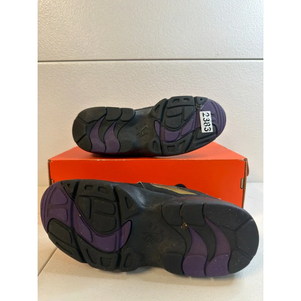 Nike Air Diamond Turf Black Gold Purple 8.5m #2383